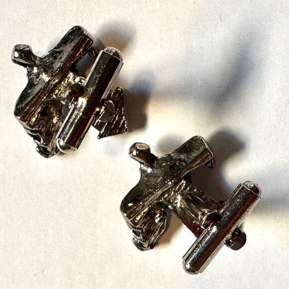 Hillbilly by outhouse silver tone cufflinks - Picture 4 of 9